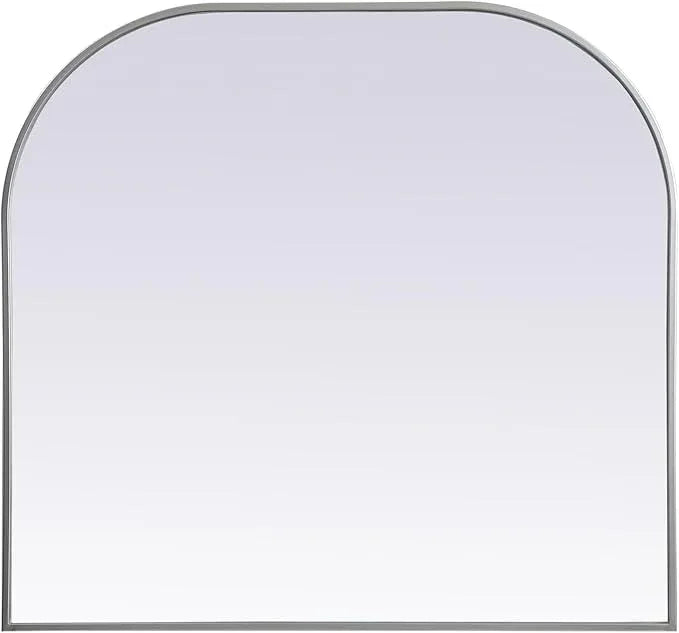 Illuminate, Metal Frame Arch Mirror 36X34 Inch in, Modern, Silver - ModernBath