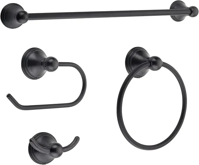 FILTA Bathroom Hardware Set - Oil Rubbed Bronze Towel Rack Set with 4 Pieces Towel Holder and 18 or 24 Inch Towel Bar - ModernBath