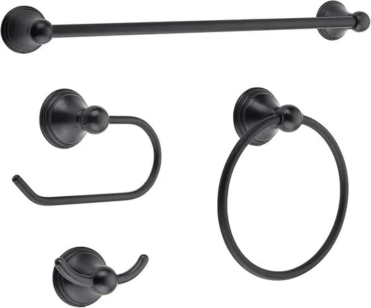 FILTA Bathroom Hardware Set - Oil Rubbed Bronze Towel Rack Set with 4 Pieces Towel Holder and 18 or 24 Inch Towel Bar - ModernBath