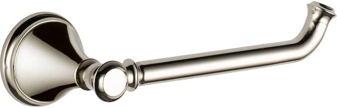 Delta Cassidy (1-Pack) Toilet Paper Holder Polished Nickel Tissue Roll Holder for Bathroom Organization and Storage Single Post Toilet Tissue Holder Wall Bathroom Accessories 79750-PN - ModernBath
