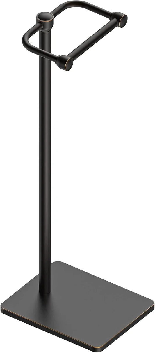 RUACQ Toilet Paper Holder Stand, Bathroom Toilet Paper Roll Holder Free Standing, Toilet Tissue Holder Stand with Post Pivoting Design, Stable Weighted Base, SUS304 Stainless Steel (Oil Rubbed Bronze) - ModernBath