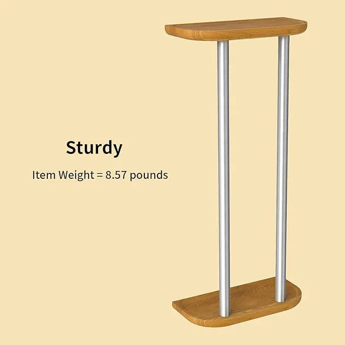 YUMORE Towel Rack Matte Black, Wall Mounted Towel Rack with Shelf for Bathroom (Brushed Nickel) - ModernBath