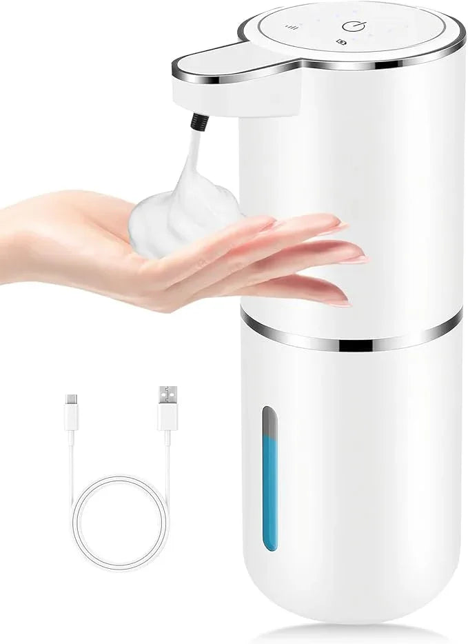 Automatic Foaming Soap Dispenser,Touchless Soap Dispenser with 4 Adjustable Foam Levels,Wall Mounted and USB Rechargeable,12.8oz Large Capacity for Bathroom,Kitchen Sink,Dish Soap - ModernBath
