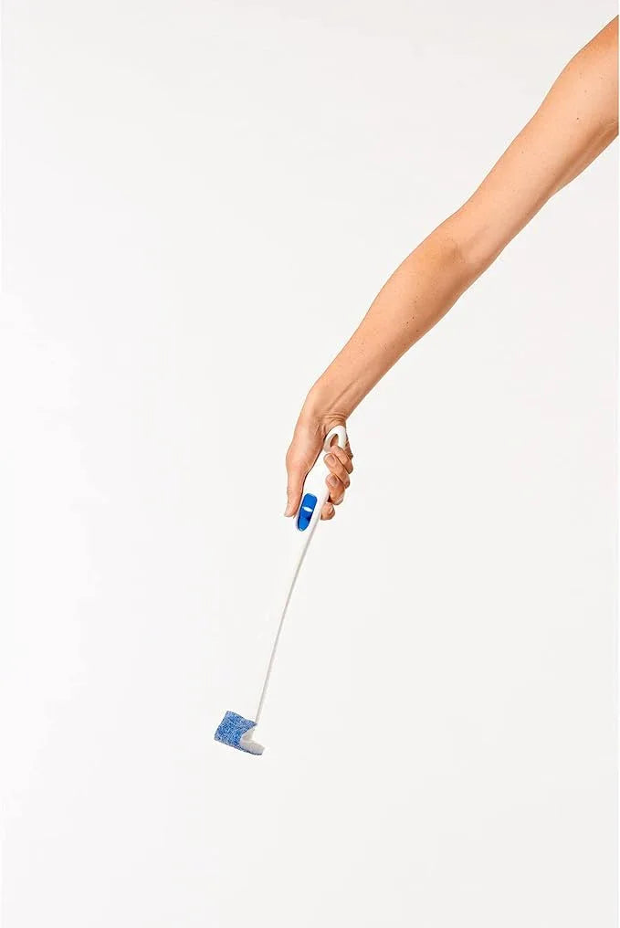 Scotch-Brite Disposable Toilet Scrubber Starter Kit, Disposable Refills with Built-In Bleach Alternative, Includes 1 Handle, Storage Caddy and 5 Refills - ModernBath