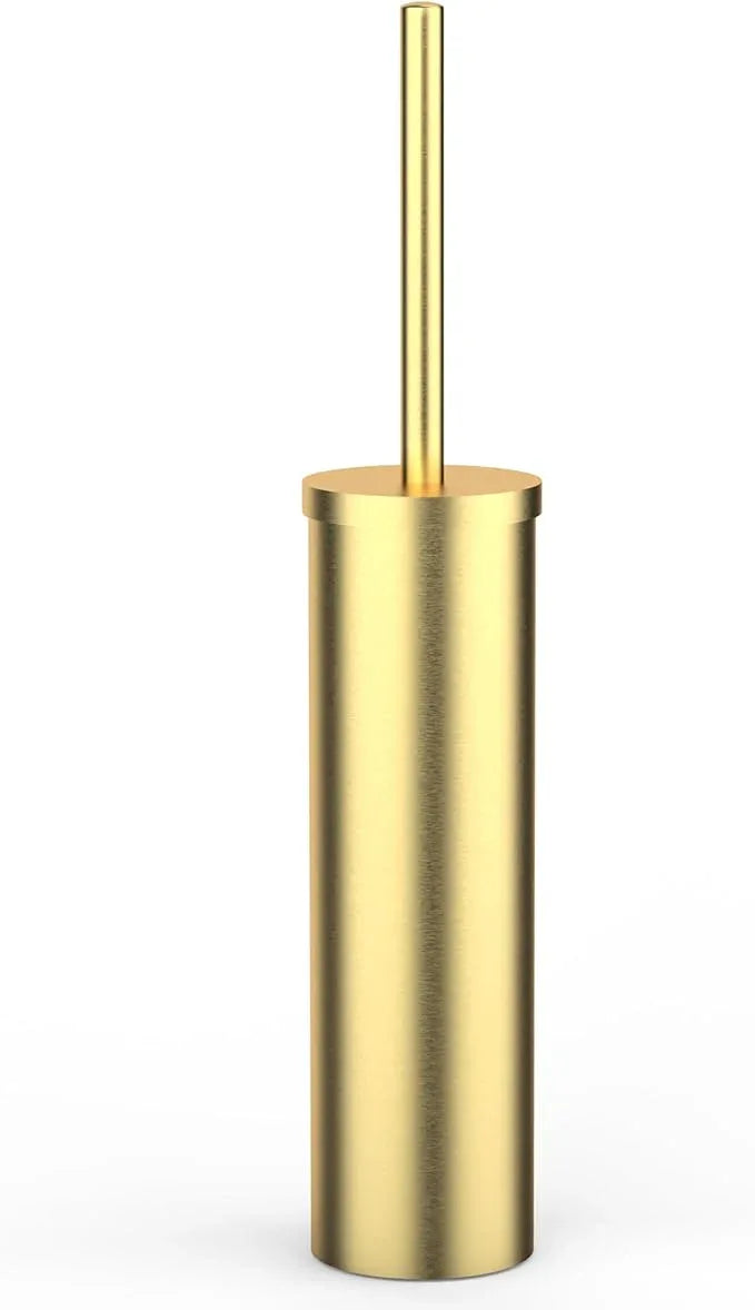Stainless Steel Toilet Brush and Holder Set Brushed Gold Heavy Duty Toilet Bowl Brush with Long Handle for Bathroom and Farmhouse - ModernBath
