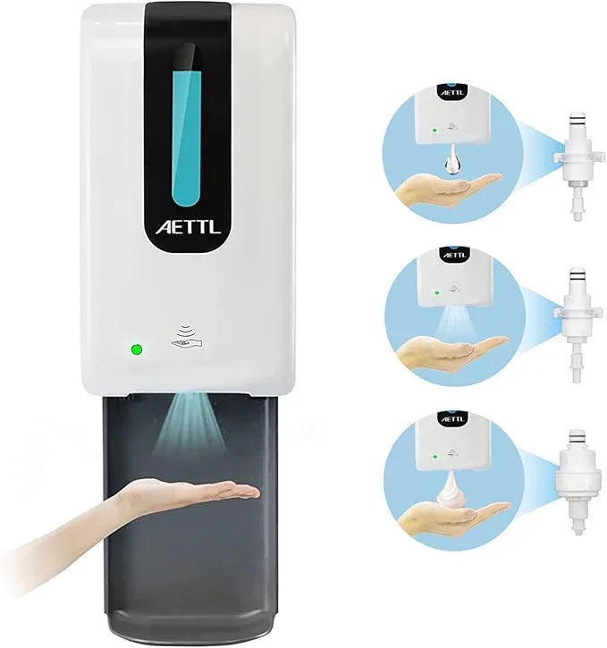 AETTL Soap Dispenser,Touchless Automatic Foaming Hand Sanitizer Dispenser Wall Mount, 40oz Motion Sensor Foam Liquid Refill Bottle Sanitizer Dispensing for Bathroom Kitchen Home - ModernBath