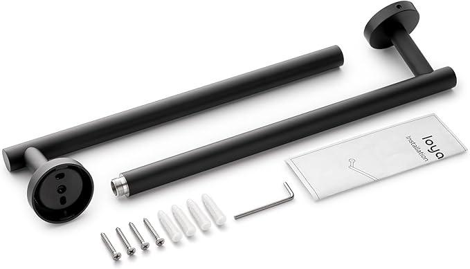 Bathroom Towel Bar, 33 Inch Towel Racks for Bathroom Wall Mounted, Heavy Duty Bathroom Towel Holder Organizer, Stainless Steel Home Towel Rod, Matte Black - ModernBath