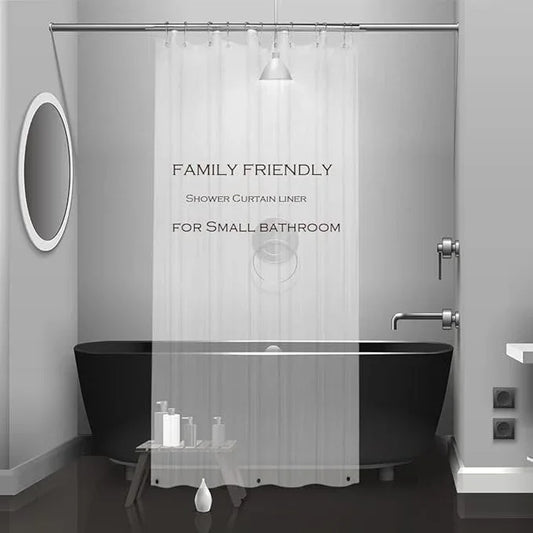 Eazzier Bath Small Clear Plastic Shower Curtain Liner, 36x72 Inch Thin Lightweight Transparent Plastic Bathroom Shower Showroom Inner Curtain with Rustproof Metal Grommet Holes, Weighted Magnets - ModernBath