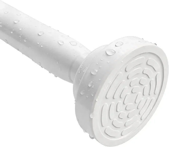 Umimile Shower Curtain Rod, 1 Inch Diameter Adjustable Spring Tension Curtain Rod, 304 Stainless Steel Shower Rod for Bathroom, Windows, Never Rust Non-Slip (White, 36-61”) - ModernBath