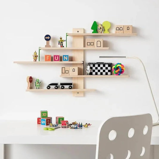 LUSTIGT Wall Shelf 14 5/8x14 5/8 – Modern Floating Shelf for Kids Room, Playroom & Home Décor | Durable Display Shelf for Toys, Books & Storage | Space-Saving Wall Mounted Shelf - ModernBath