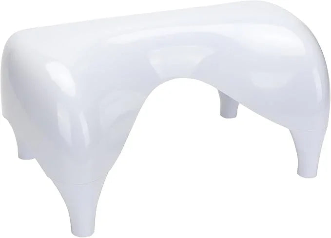 STARWISH Toilet Stool for The Bathroom, Squatting Position Helps Improves Bowel Health & Relieves Constipation 7.5" Wood/White (White) - ModernBath