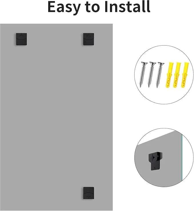 CILIBER Frameless Rectangle Mirror, 36x48 Inch Large Bathroom Mirrors for Wall Over Sink, Upgraded Shatterproof Vanity Mirror with Polished Edge for Bathroom,Bedroom,Living Room and Entryway - ModernBath