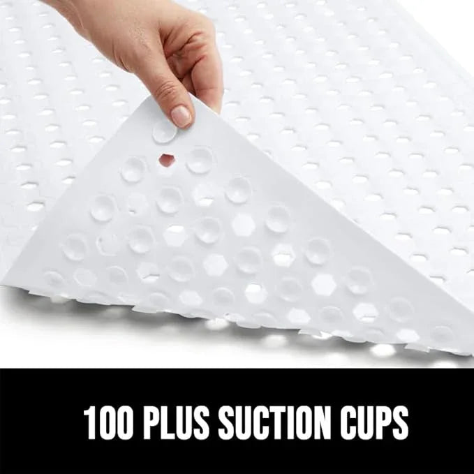 GORILLA GRIP Patented Square Shower Stall Mat, Small Bathtub Floor Mats for Stand Up Showers with Suction Cups and Drainage Holes, Machine Wash, Soft on Feet, Bathroom Accessories 21x21 Inch, White - ModernBath