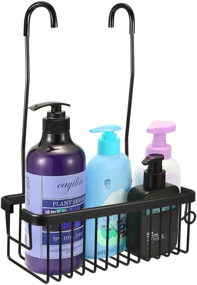 Kalekey Shower Hanging Caddy, No Drill Shower Shelf, Heavy Duty Aluminum Organizer Basket, Bathroom Storage for Shampoo, Soap & Toiletries, Black - ModernBath