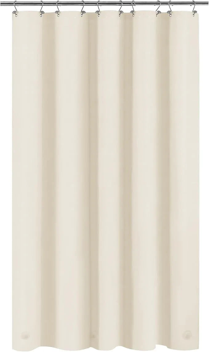 Barossa Design 54W x 78H Stall Shower Curtain Liner Beige - Waterproof Lightweight PEVA Plastic Shower Liner with 3 Magnets & Metal Grommets - Beige - ModernBath