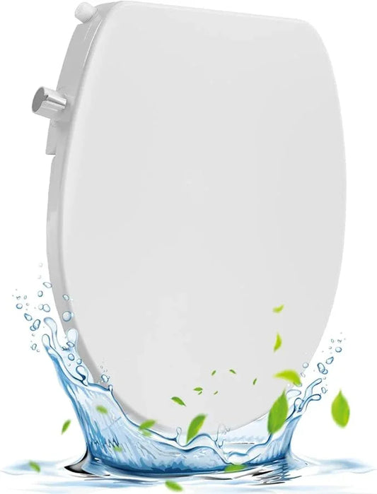 Round Bidet Seat Non Electric with Single Nozzle, Cold Water Toilet Bidet for Hygiene and Bathroom Cleaning, Adjustable Spray Wash Easy Install PP Toilet Seat for Home Use - ModernBath