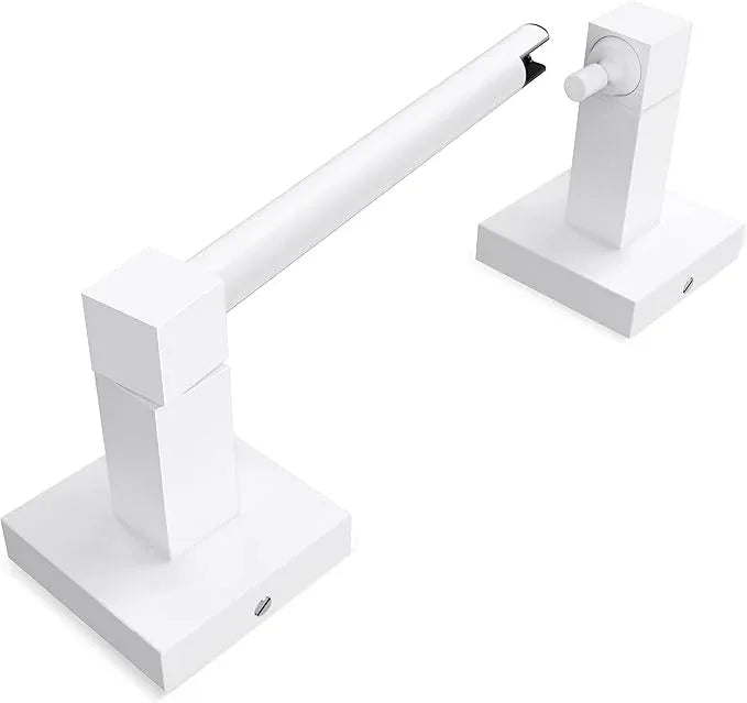 Ruacq Toilet Paper Holder-White Tissue Roll Holder Double Post Pivoting Square Base Wall Mounted for Bathroom - ModernBath