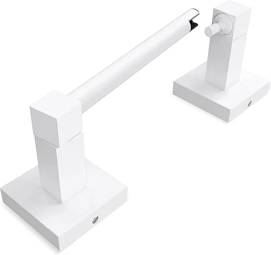 Ruacq Toilet Paper Holder-White Tissue Roll Holder Double Post Pivoting Square Base Wall Mounted for Bathroom - ModernBath