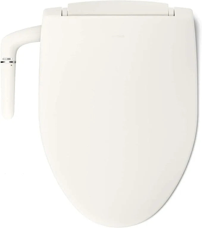 Kohler PureWash M250 Manual Elongated Bidet Toilet Seat, Biscuit, Quiet-Close Lid Prevents Slamming, Cool Water, Easy Installation with Quick-Release Hinges, Adjustable Spray Position & Pressure - ModernBath