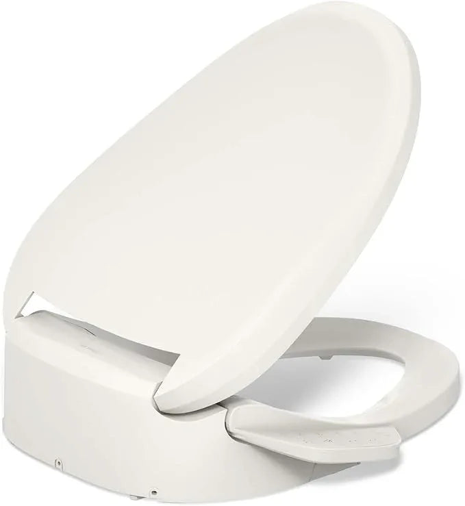 Kohler PureWash M250 Manual Round Bidet Toilet Seat, Biscuit, Quiet-Close Lid Prevents Slamming, Easy Installation with Quick-Release Hinges, Adjustable Spray Position & Pressure - ModernBath