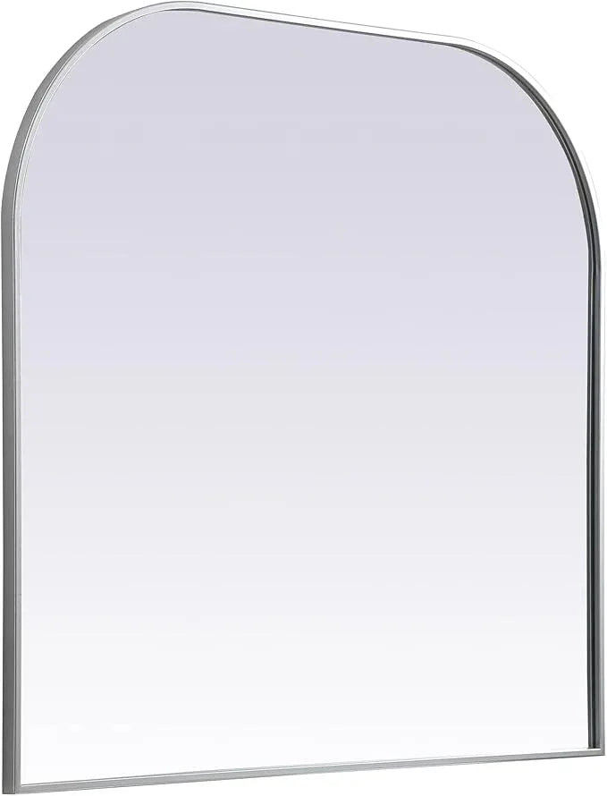 Illuminate, Metal Frame Arch Mirror 40X38 Inch in, Modern, Silver - ModernBath