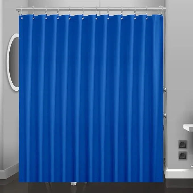 Eazzier Bath Royal Blue Plastic Shower Curtain Or Liner, 72x72 Inch Lightweight Blue Lolite Plastic Bathroom Shower Showroom Inner Curtain with Rustproof Metal Grommet Holes and Weighted Magnets - ModernBath