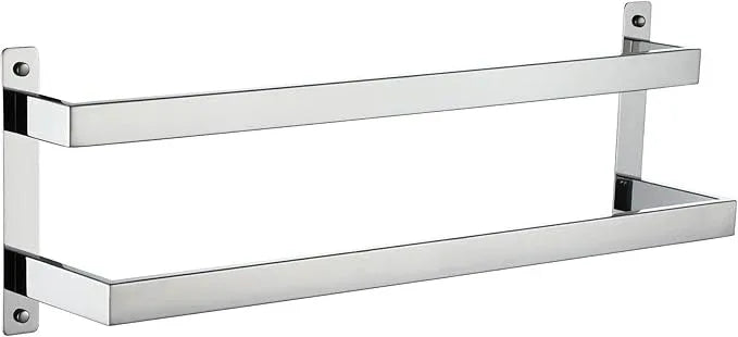KOKOSIRI Towel Bars Bath Towel Holders 20-Inch Chrome Bathroom 2-Tiers Ladder Towel Rails Wall Mounted Towels Shelves Rack Polished Stainless Steel, B5008CH-L20 - ModernBath
