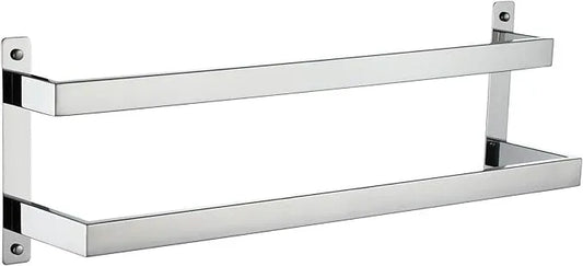 KOKOSIRI Towel Bars Bath Towel Holders 20-Inch Chrome Bathroom 2-Tiers Ladder Towel Rails Wall Mounted Towels Shelves Rack Polished Stainless Steel, B5008CH-L20 - ModernBath