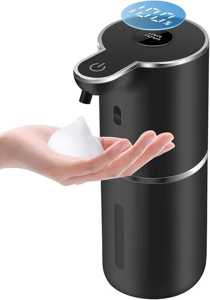 Automatic Foaming Soap Dispenser 12.8oz, Rechargeable & 6 Levels Foaming Adjustable with Digital Display, Wall Mount, Waterproof, Touchless Hand/Dish Soap Dispenser for Kitchen, Bathroom, Hotel - ModernBath