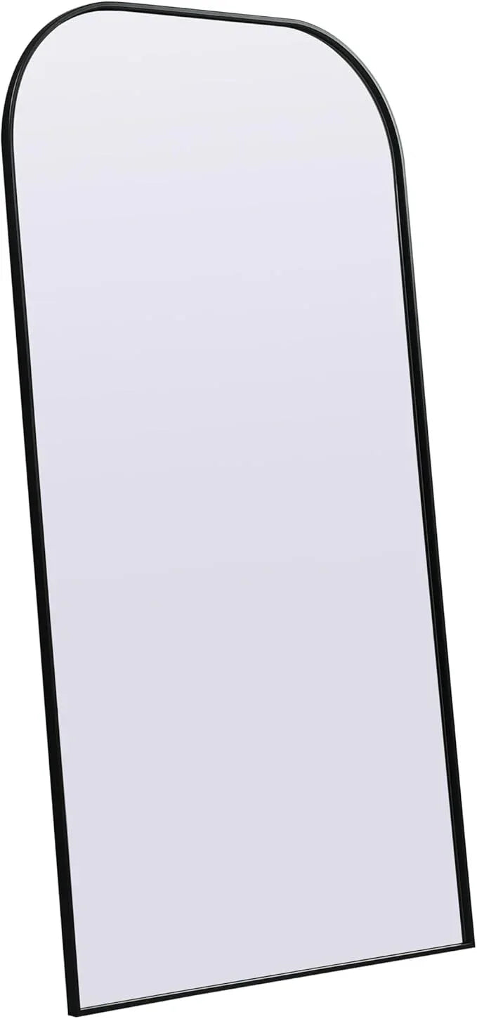 Illuminate, Metal Frame Arch Full Length Mirror 35X66 Inch in, Modern, Black - ModernBath