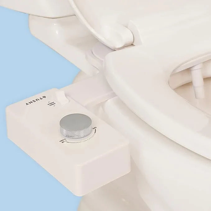 TUSHY Classic 3.0 Bidet Seat Attachment - A Non-Electric Self Cleaning Water Sprayer with Adjustable Water Pressure Nozzle, Angle Control & Easy Home Installation (Biscuit/Platinum) - ModernBath