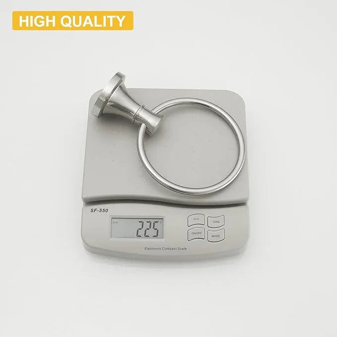 BESy Brushed Nickel Bathroom Hand Towel Ring Towel Holder, Rustproof Wall Mounted Bathroom Hardware Accessory SUS 304 Stainless Steel Towel Rack - ModernBath