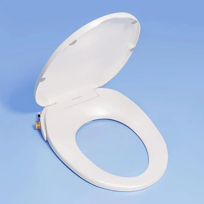 TUSHY Wave Non-Electric Bidet Toilet Seat | Sleek Elongated Design, Quick-Release for Easy Cleaning | DuoFlow Front & Rear Wash, Soft-Close Lid, Comfy Seat, 10-Min DIY Install, Bamboo Knob - ModernBath