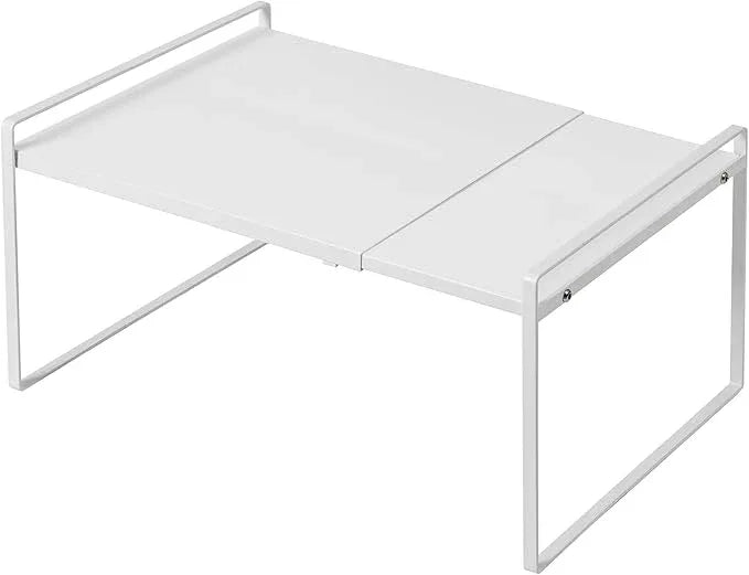Nxconsu Expandable Cabinet Shelf Organizer Riser for Kitchen Pantry Cupboard Under Sink Countertop Home Storage Organization Rack Space Saver Freestanding Heavy Duty Nonslip Stackable White X Large - ModernBath