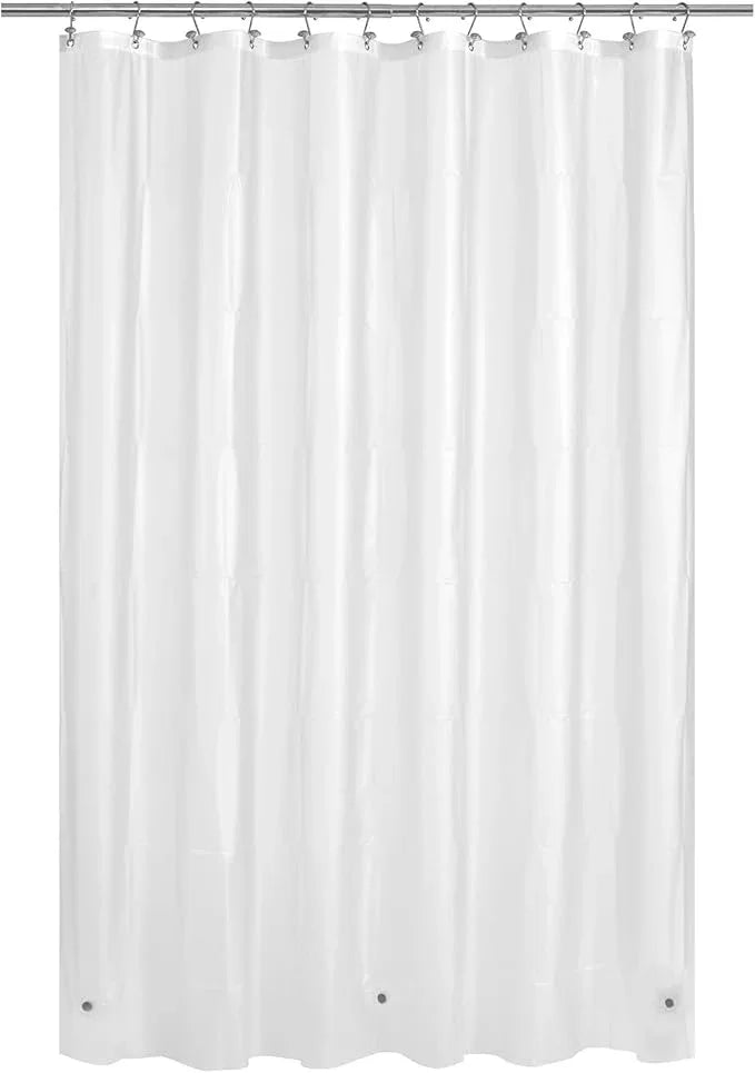 Mrs Awesome Long Shower Curtain Liner with 3 Magnets, 72x78 Frosted PEVA Shower Liner, 78 Length Plastic Shower Curtain for Bathroom, Waterproof, 72 x 78, Frost - ModernBath
