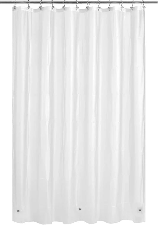 Mrs Awesome Long Shower Curtain Liner with 3 Magnets, 72x78 Frosted PEVA Shower Liner, 78 Length Plastic Shower Curtain for Bathroom, Waterproof, 72 x 78, Frost - ModernBath