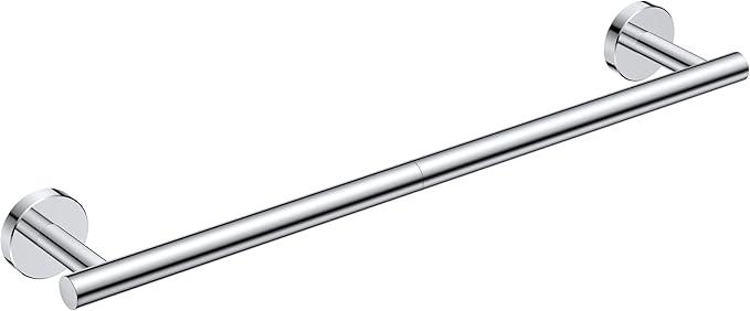 FORIOUS Towel Bar Wall Mounted, Stainless Steel Towel Racks for Bathroom, Includes Wall Mounting Hardware (Chrome, 20 Inch) - ModernBath