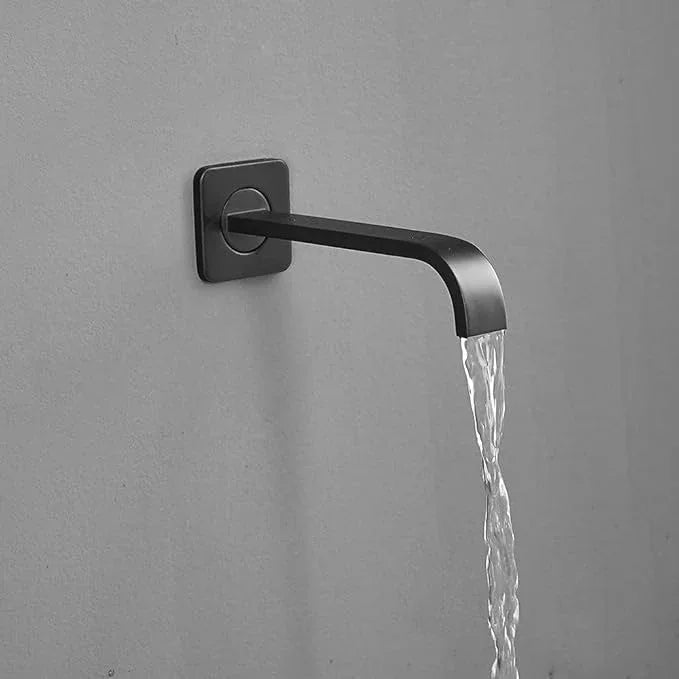 Heable Matte Black Shower Faucet Set with Tub Spout Bathroom Luxury Rain Mixer Shower Head System Wall Mounted Shower Faucet Complete, Single Handle Tub and Shower Trim Kit with Rough-in Valve - ModernBath