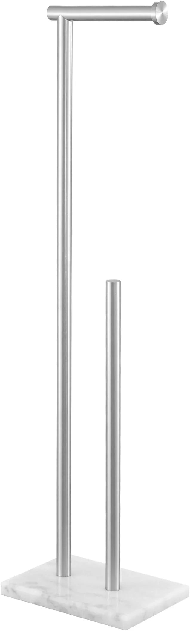 KES Toilet Paper Holder Stand 29.5 Inches, Free Standing Toilet Paper Storage with Marble Base Toilet Roll Holder for Bathroom, SUS304 Stainless Steel Brushed Finish, BPH288-2 - ModernBath