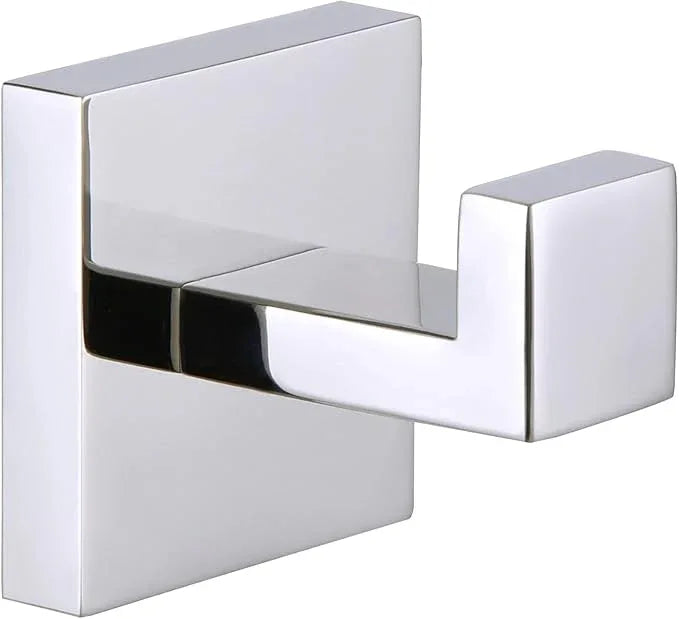 Angle Simple Towel Hook for Bathroom, SUS 304 Stainless Steel Shower Bath Towel Robe Hanger, Wall Coat Hook, Polished Chrome - ModernBath