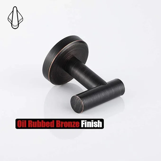 JQK Bathroom Towel Hook Oil Rubbed Bronze, 304 Stainless Steel 0.8mm Coat Robe Clothes Hook for Bathroom Kitchen Garage Wall Mounted (Pack of 2), TH100-ORB-P2 - ModernBath