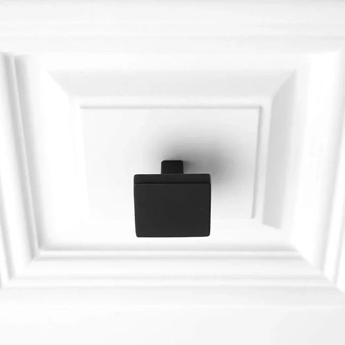 KOOFIZO 20 Pack Black Cabinet Knobs Matte Black Drawer Knobs K03 Square Single Hole Cabinet Pulls for Cabinets Drawer Dresser Cupboard Bedroom Closet Bathroom Vanity - ModernBath