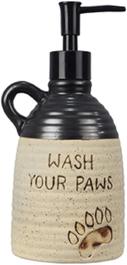 Young's Inc. Farmhouse Soap Dispenser - Decorative Dish and Hand Soap Dispenser for Bathroom and Kitchen - Bear Paw, Brown - 3.5'' X3.5'' X7.75'' - ModernBath