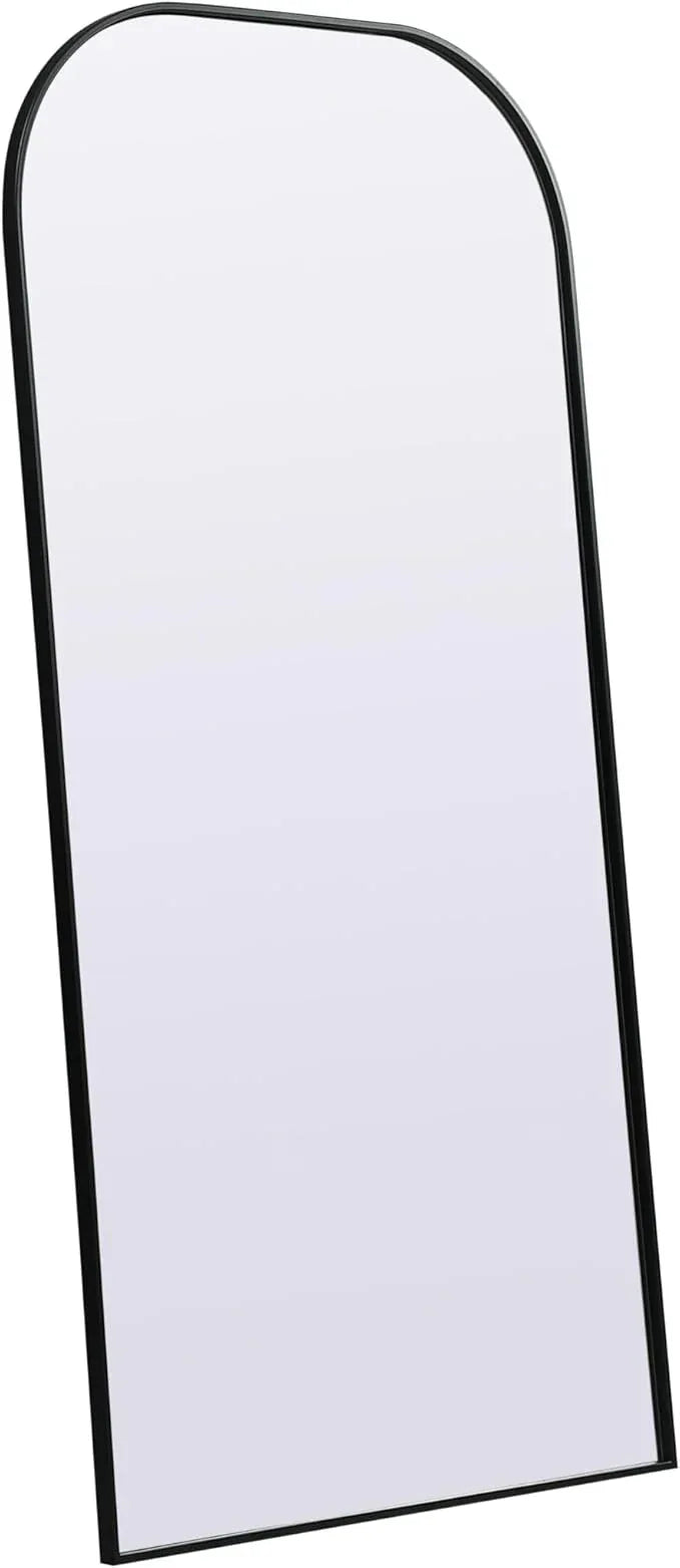 Illuminate, Metal Frame Arch Full Length Mirror 32X66 Inch in, Modern, Black - ModernBath