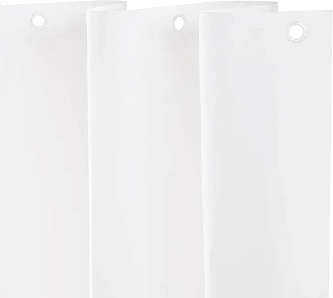 Kenney MB61121PK2 Microban Protected Lightweight 2.8 Gauge Waterproof PEVA Shower Curtain Liner with Durable Eyelet Hang Holes and Weighted Magnetic Hem for Bathroom, 70" W x 72" H, White, 2-Pack - ModernBath