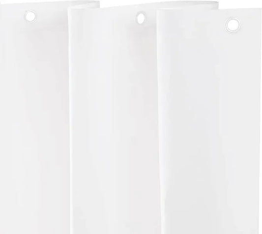 Kenney MB61121PK2 Microban Protected Lightweight 2.8 Gauge Waterproof PEVA Shower Curtain Liner with Durable Eyelet Hang Holes and Weighted Magnetic Hem for Bathroom, 70" W x 72" H, White, 2-Pack - ModernBath