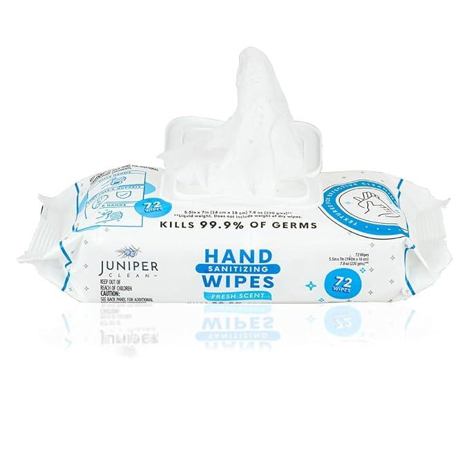 Juniper CLEAN, 1 Pack Hand Sanitizing Wipes, 72 Count Disposable Hand Sanitizer Wipes, Fresh Scent, Lint Free & Durable - ModernBath