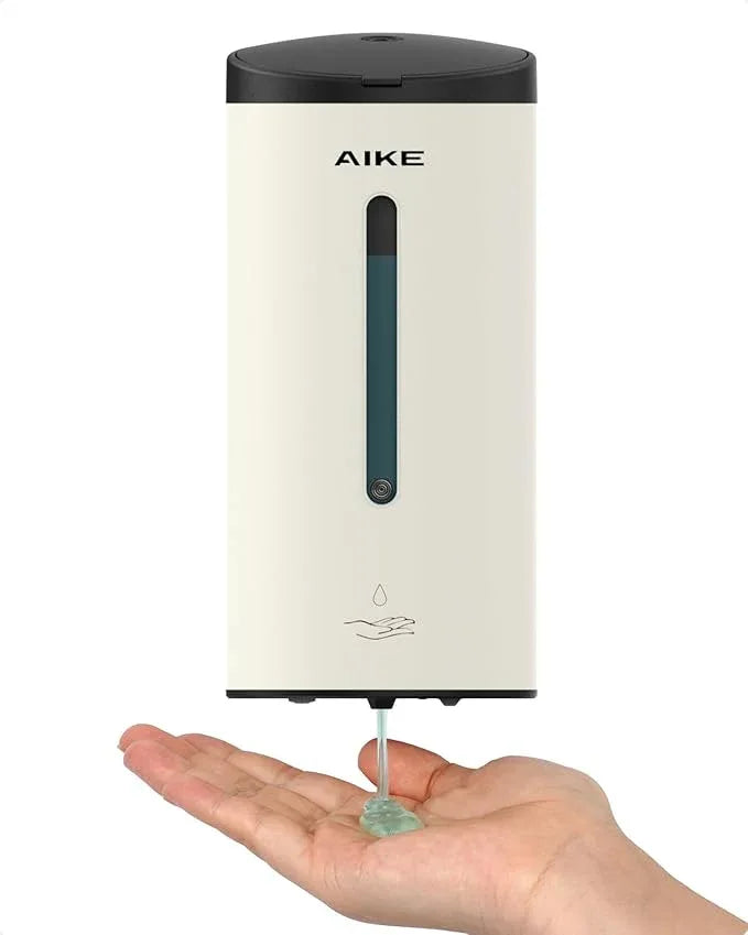 AIKE Automatic Wall Mount Liquid Soap Dispenser, Commercial Stainless Steel with 25oz Large Capacity Save Time Effort and Cost,Model AK1205 (Matte White) - ModernBath