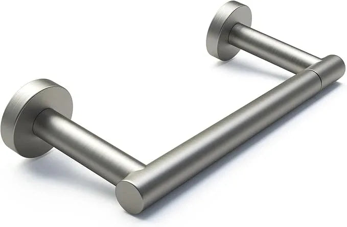 Toilet Paper Holder Wall Mount, Brushed Nickel Double Post Pivoting Toilet Paper Roll Holder for Bathroom, Commercial Toilet Tissue Dispensers, Stainless Steel - ModernBath