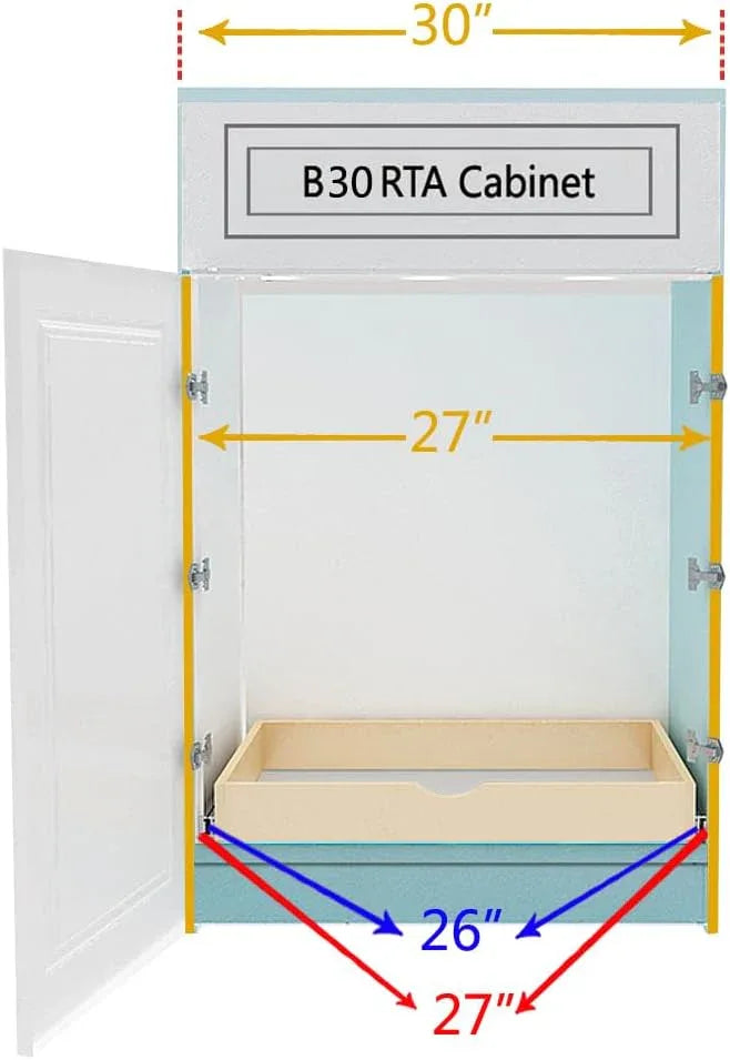 COUVER DIY Non-Assembled Birch Wood, Pull-Out Cabinet Organizers, Under Sink Organizers for Bathroom & Kitchen, Cabinet Slide-Out Organizers and Storage, Soft Closed Rail, 24 inch - ModernBath